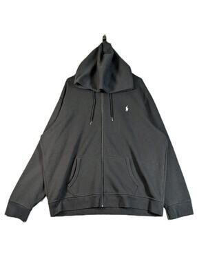 Polo Ralph Lauren Hoodie Mens 2XL Full Zip Jacket Sweatshirt Big Pony Pullover